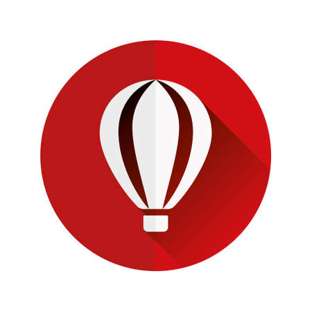 hot-air balloon flat iconのイラスト素材