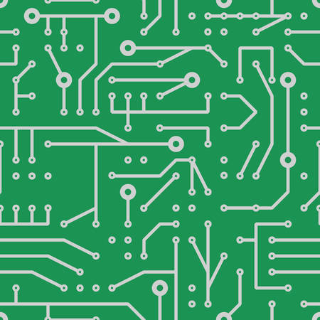 printed circuit seamless patternのイラスト素材