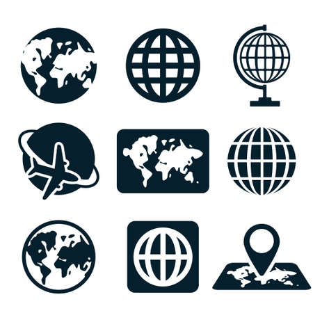 earth iconsのイラスト素材