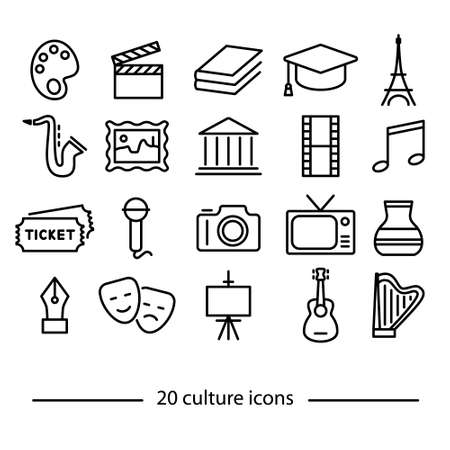 twenty culture line icons