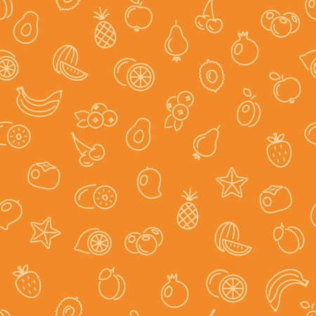 orange fruit seamless patternのイラスト素材