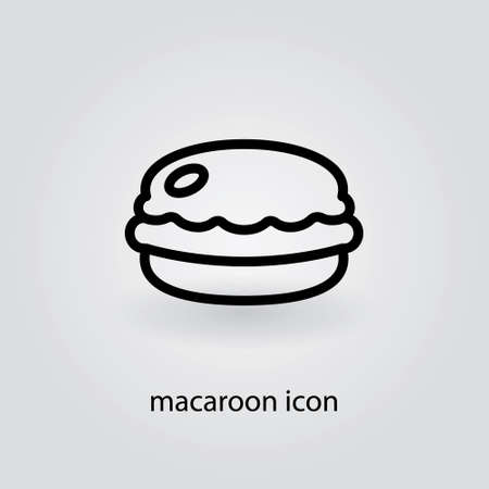 macaroon icon on grey backgroundのイラスト素材