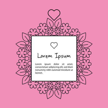 pink banner with sample textのイラスト素材