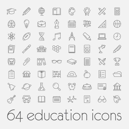 big set of education iconsのイラスト素材