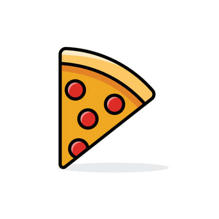 slice of pepperoni pizzaのイラスト素材