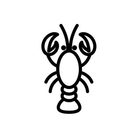 crayfish line vector iconのイラスト素材