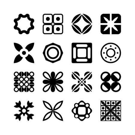 set of different abstract shapesのイラスト素材