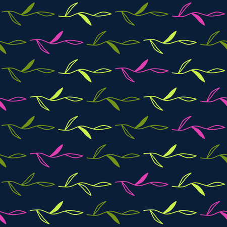 dark seamless pattern with leavesのイラスト素材