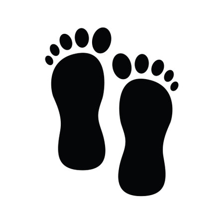 simple vector human sole footprintのイラスト素材