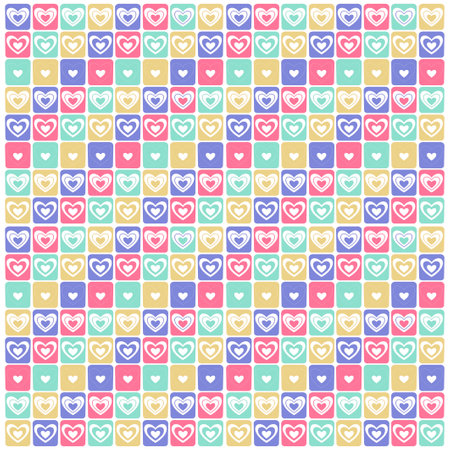 colorful hearts patterned background