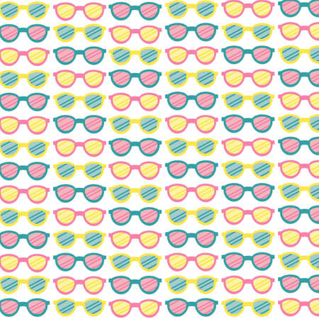 patterned background drawing sunglassesの写真素材