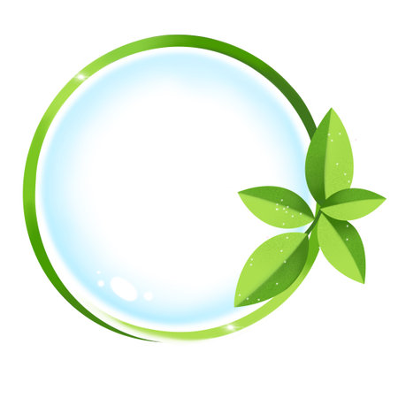 green leaves logo for vegansの写真素材