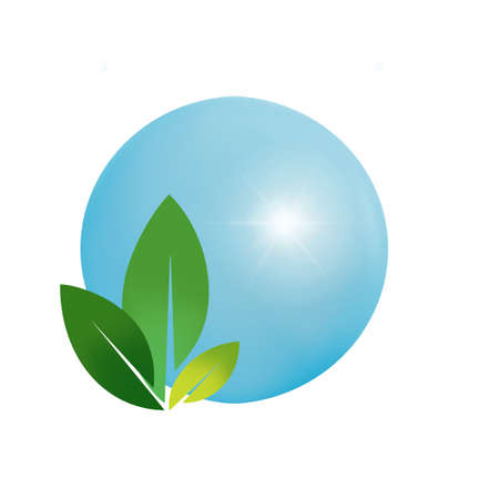 green leaves logo for vegansの写真素材