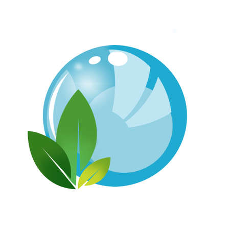 green leaves logo for vegansの写真素材