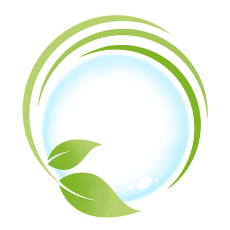 green leaves logo for vegansの写真素材