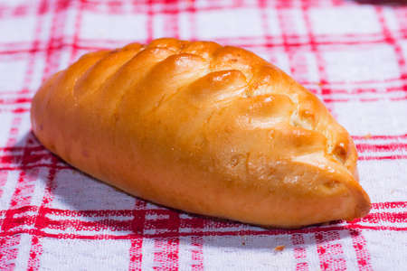 Hot bread for breakfast on the tableの写真素材