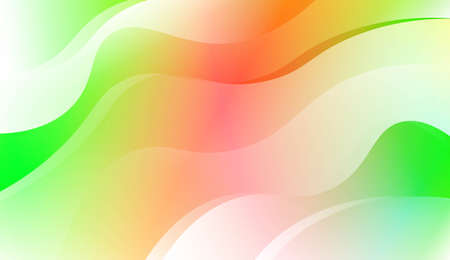 Wavy Background. For Flyer, Brochure, Booklet And Websites Design Vector Illustration with Color Gradientのイラスト素材