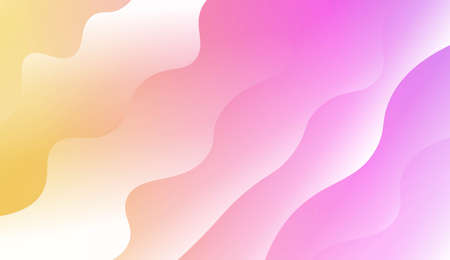 Wave Modern Background. For Business Presentation Wallpaper, Flyer, Cover. Vector Illustration with Color Gradientのイラスト素材