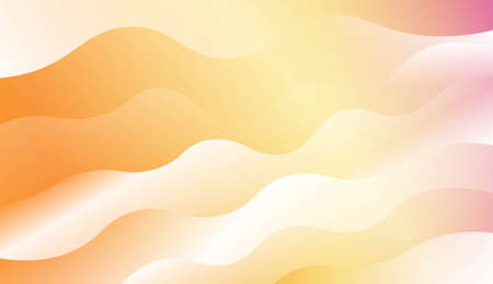 Wave Modern Background. For Your Design Wallpaper, Presentation, Banner, Flyer, Cover Page, Landing Page. Vector Illustration with Color Gradientのイラスト素材