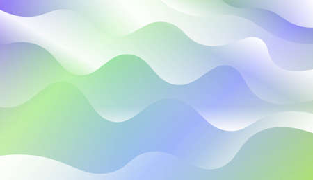 Modern Background With Wave Gradient Shape. For Your Design Wallpapers Presentation. Vector Illustration with Color Gradientのイラスト素材