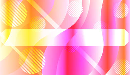 Futuristic Color Design Geometric Wave Shape, Lines, Circle. Dynamic shapes composition for landing page. For Your Banner, Flyer, Cover Page, Landing Page. Vector Illustration with Color Gradientのイラスト素材