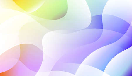 Abstract Wavy Background. For Futuristic Ad, Booklets. Vector Illustration with Color Gradientのイラスト素材