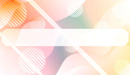 Template Background With Wave Geometric Shape, Lines, Circle. Design For Cover Page, Poster, Banner Of Websites. Vector Illustration with Color Gradientのイラスト素材