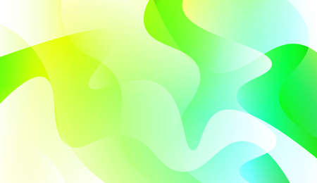 Template Abstract Background With Curves Lines. For Cover Page, Landing Page, Banner. Vector Illustration with Color Gradientのイラスト素材