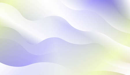 Wave Modern Background. For Business Presentation Wallpaper, Flyer, Cover. Vector Illustration with Color Gradientのイラスト素材