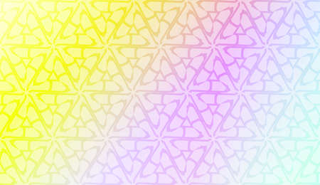 Decorative pattern with geometric ornament. Vector illustration. For fashion print, scrapbooking page, flyer design. Gradient color.のイラスト素材