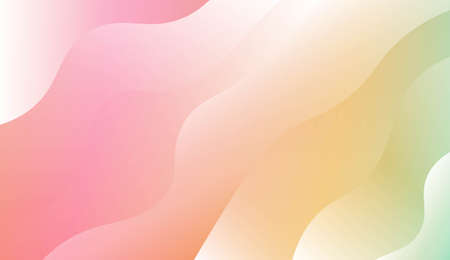 Template Modern Background With Curves Lines. Design For Cover Page, Poster, Banner Of Websites. Vector Illustration with Color Gradientのイラスト素材