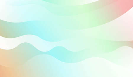 Modern Shiny Waves. For Your Design Ad, Banner, Cover Page. Vector Illustration with Color Gradientのイラスト素材
