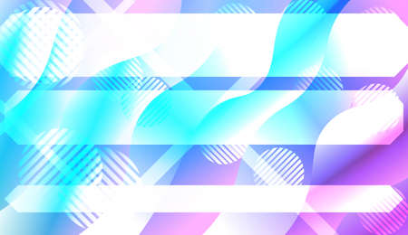 Blurred Decorative Design In Abstract Style With Wave, Curve Lines, Circle, Space for Text. Fluid...