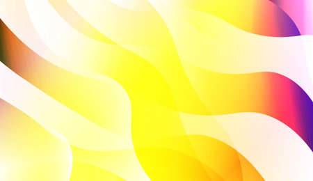 Abstract Wavy Background. For Futuristic Ad, Booklets. Vector Illustration with Color Gradient