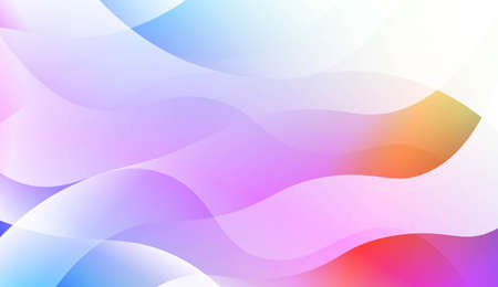 Vibrant And Smooth Gradient Soft Colors Wave Geometric Shape. For Cover Page, Poster, Banner Of Websites. Vector Illustrationのイラスト素材