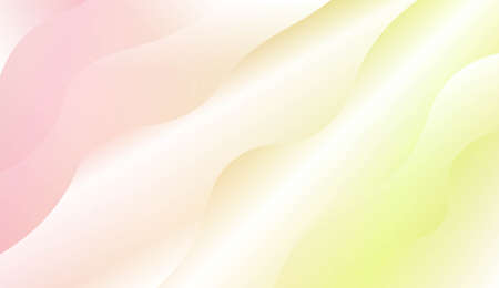 Wavy Background. For Futuristic Ad, Booklets. Vector Illustration with Color Gradientのイラスト素材