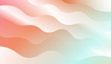 Wavy Background. For Design Flyer, Banner, Landing Page. Vector Illustration with Color Gradientのイラスト素材