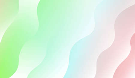 Template Background With Wave Geometric Shape. For Design, Presentation, Business. Vector Illustration with Color Gradientのイラスト素材