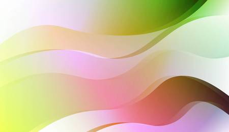 Template Abstract Background With Curves Lines. For Cover Page, Landing Page, Banner. Vector Illustration with Color Gradientのイラスト素材