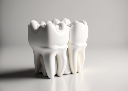 Porcelain Teeth Dental Care Dentist concept Illustration, Generative AIの素材