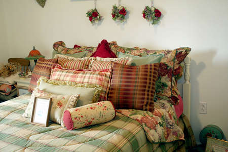 Beautiful guest room in homeの写真素材