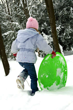 Little Gril in Winterの写真素材