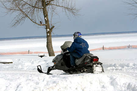 Snowmobilingの写真素材