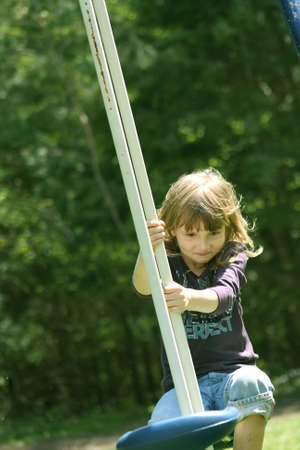 Little Girl on Teeter Totterの写真素材
