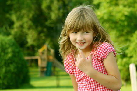 Mischievious Little Girlの写真素材