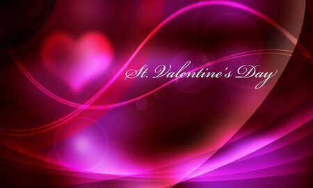 Light purple light and line Valentine lettered  の写真素材