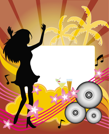 summer party flyerのイラスト素材