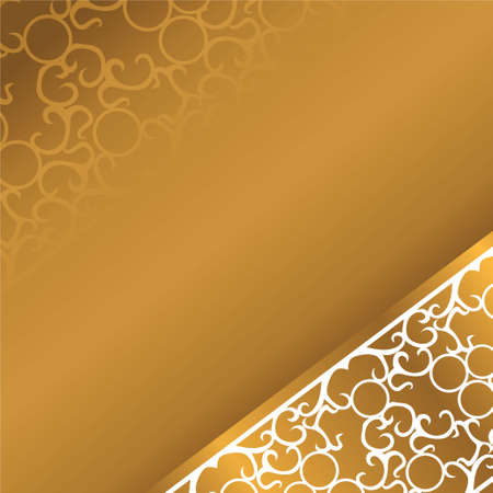 beautiful smooth gold background with white curvesのイラスト素材
