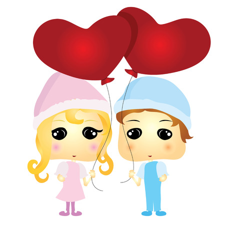 cartoon coupleのイラスト素材