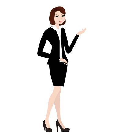 business woman in a black suitのイラスト素材